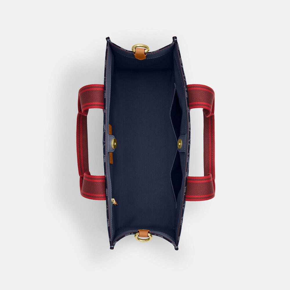 Smith Tote Bag In Signature Denim - Picture 2 of 5